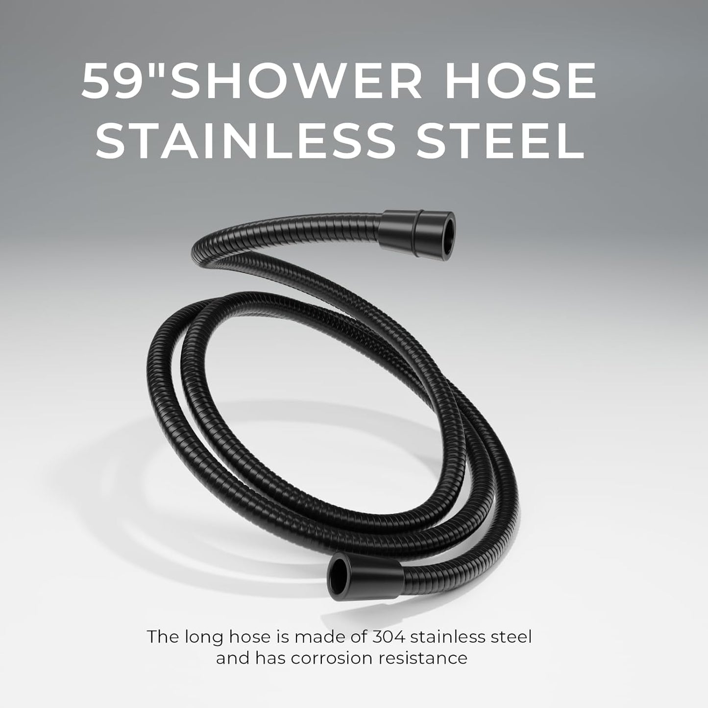 Wide Rain Shower Head With 5 Modes Handheld Showerheads, High Pressure Showerhead Combo with Extension Arm for Bathroom Accessories, Adjustable Shower Head with Anti-Clog Nozzles (Black)