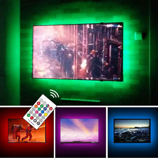 USB Powered RGB LED Strip Lights for 50 55 Inches TV Backlights Kit