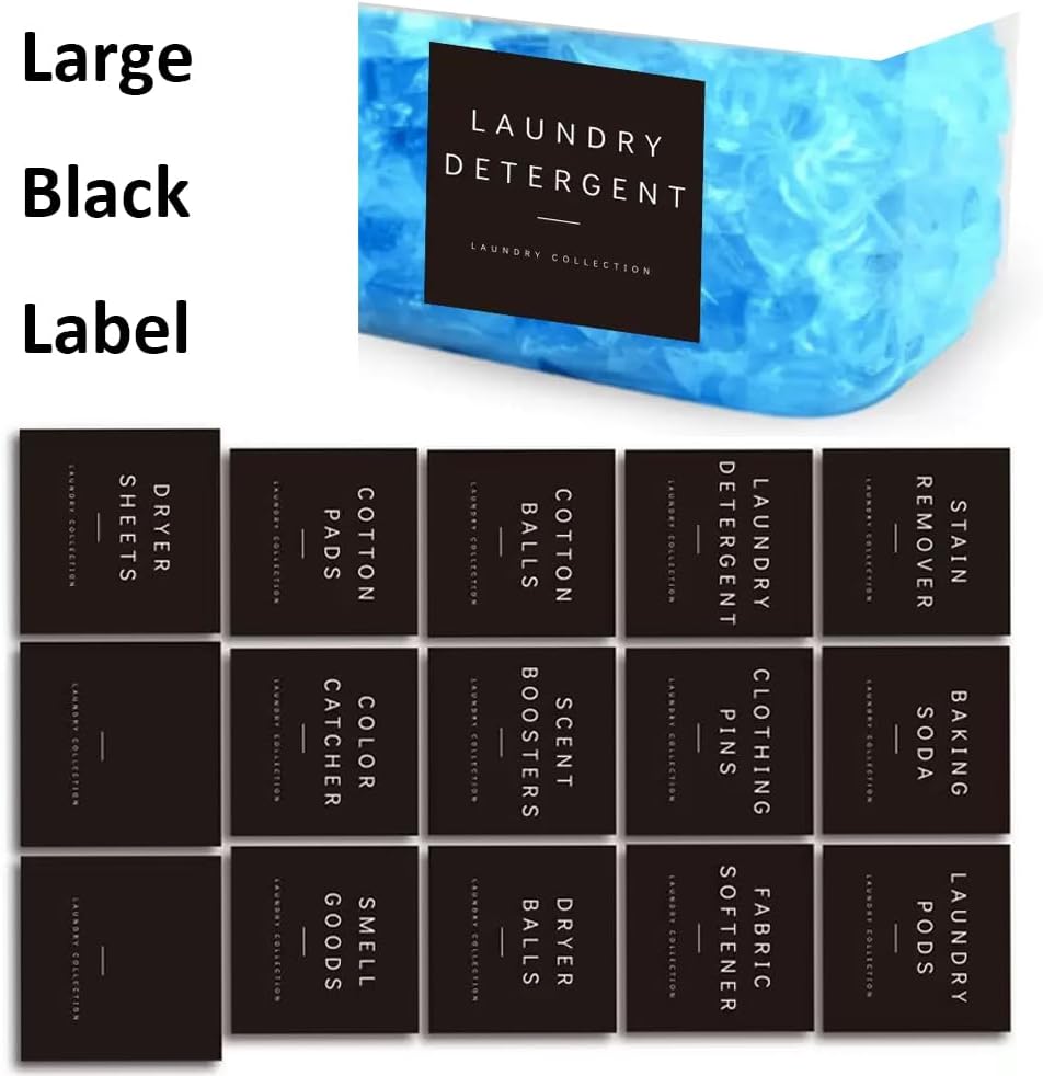 4 Pack Large Laundry Pods Container Laundry Room Organization Containers Storage Dryer Sheet Holder with Lids and Labels for Laundry Pods Laund