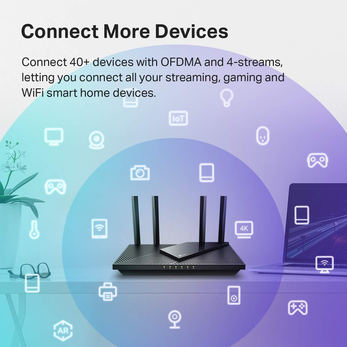 TP-Link AX1800 WiFi 6 Router (Archer AX21 V5) – Dual Band Wireless Internet, Gigabit, Easy Mesh, Works with Alexa - A Certified for Humans Device, Free Expert Support