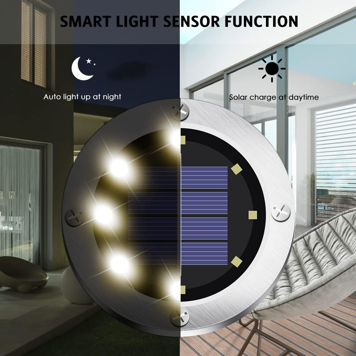 OULONGER Solar Lights Outdoor Waterproof, 12 Pack Solar Ground Lights with Large Capacity Battery, High Efficiency Solar Powered Lights for Outdoor Garden, Patio, Pathway and Yard (Warm Light)