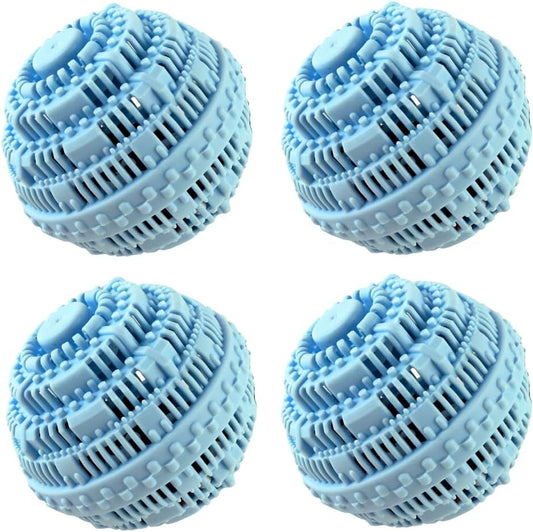 4pcs Laundry Ball - Natural Non-Chemical Detergent Laundry Balls for Washing Machine - Eco Friendly Wash Ball & Detergent Alternative for 2000