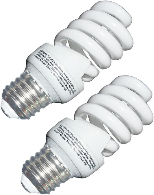 13 Watt CFL Light Bulb (60 Watt) Soft White 2700K 1040LM Spiral Bulb Medium Base Compact Fluorescent Bulb (2 Pack)