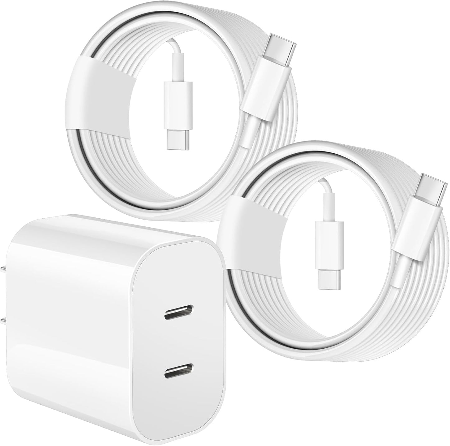 iPhone 14 Super Fast Charger,Dual Port USB C Charger,iPhone Charger Fast Charging Block,Quick Apple USB C Wall Adapter Plug,2Pack Type C Lightning Cable For iPhone 14/13/12/11/ProMax/MiNi/XR/SE/8 Plus