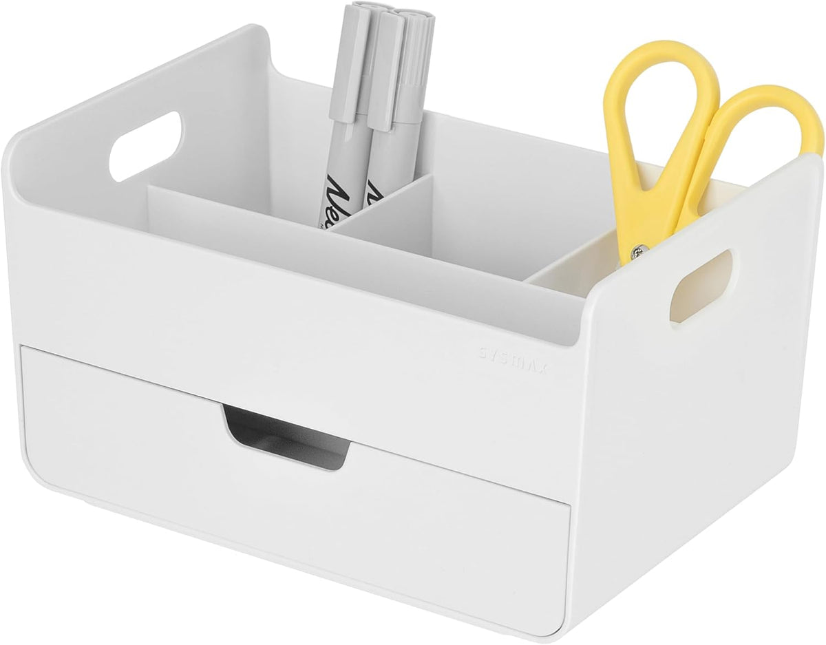 BLUE GINKGO Portable Desk Organizer, White, Made in Korea