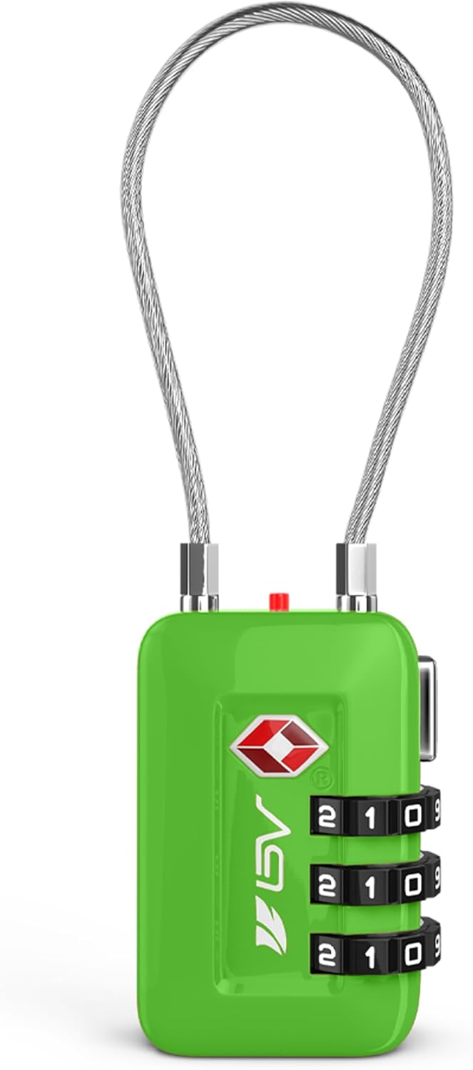 TSA Accepted Luggage Travel Lock, Set-Your-Own Combination Lock for School Gym Locker, Luggage Suitcase Baggage Locks, Filing Cabinets, Toolbox, Case (Mint Green, 2 Pack)