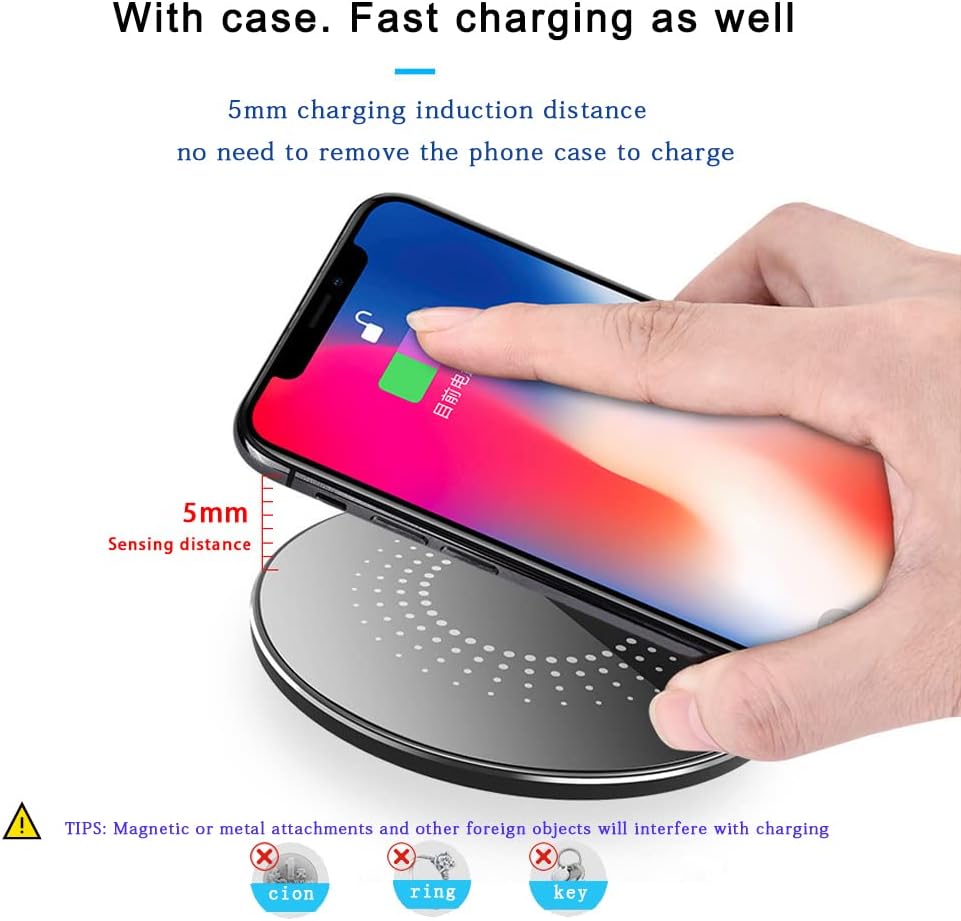 30W Wireless Charger Pad, Wireless Charge 30W, Fast Wireless Charger, Wireless Charging Compatible with Samsung Galaxy S23/S22/S21/S20, Fast Charger Compatible with iPhone 17/16/15/13/14/12 Series