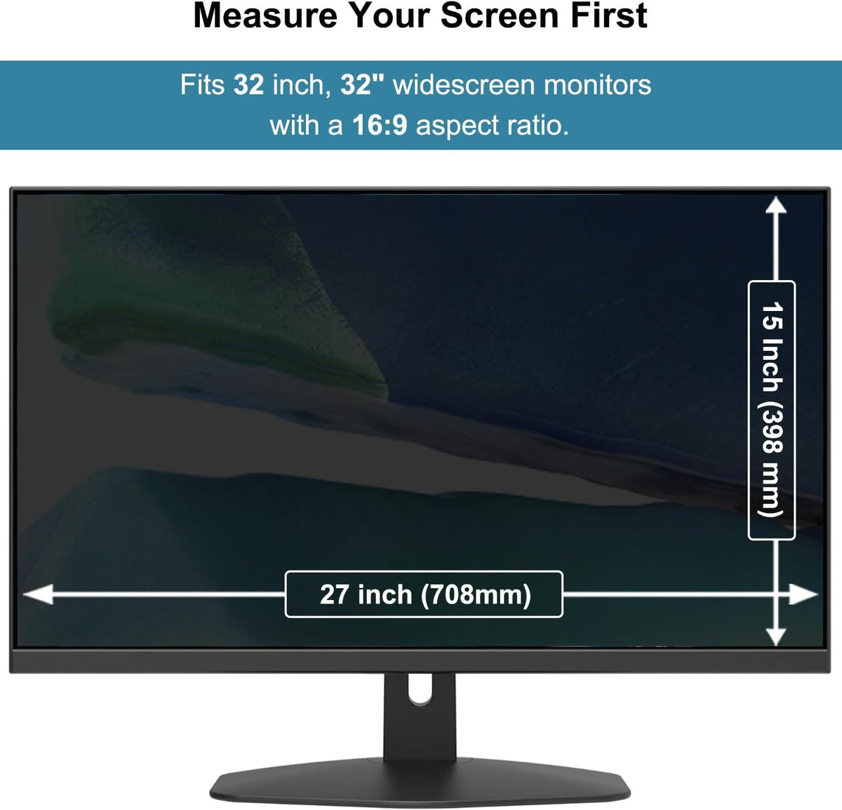 32 Inch Hanging Computer Privacy Screen Protector Shield Compatible for