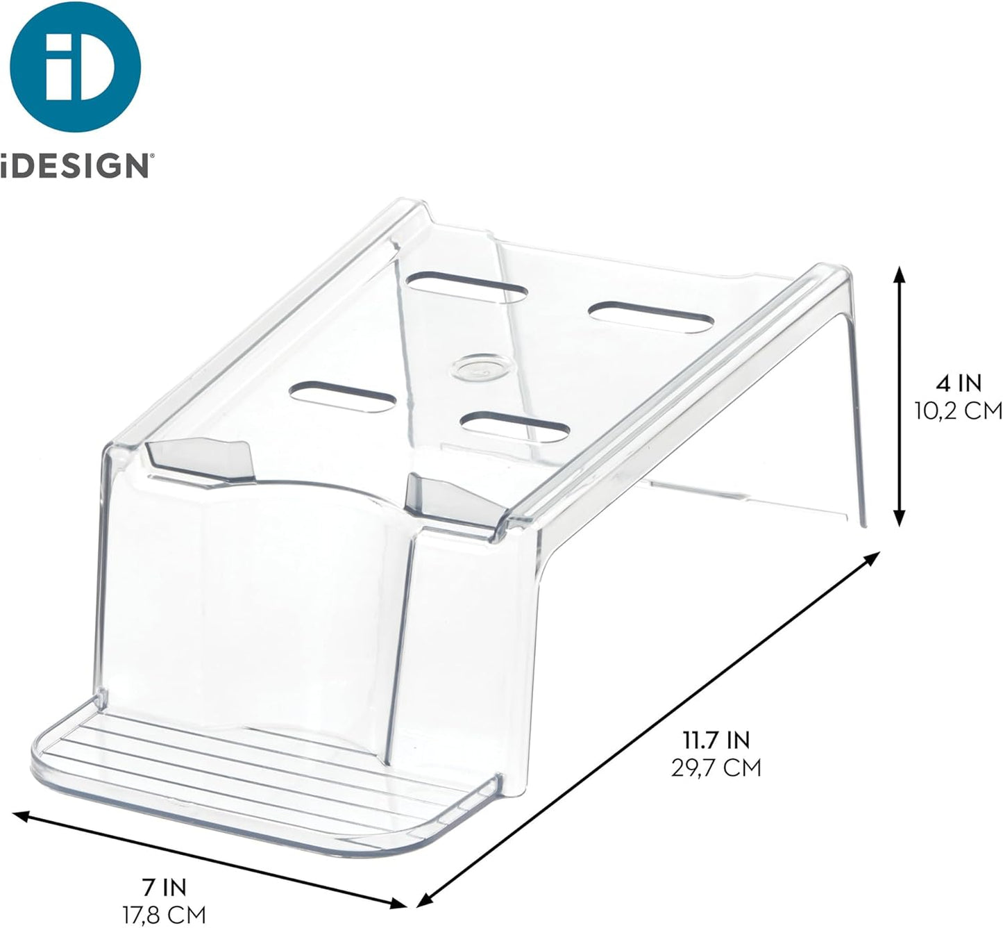 iDesign Laundry Detergent Holder, Liquid Detergent Stand for Laundry Room Organization, Clear