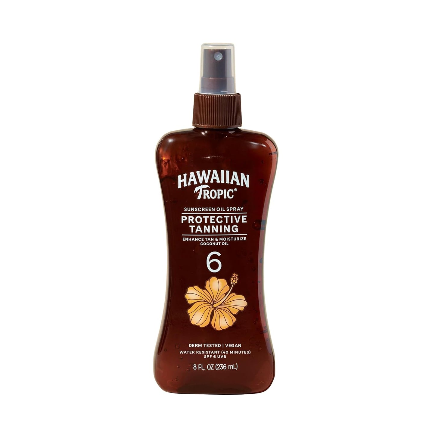 Hawaiian Tropic Dark Tanning Oil Spray Pump, SPF 6 8 Oz (Packaging May Vary)