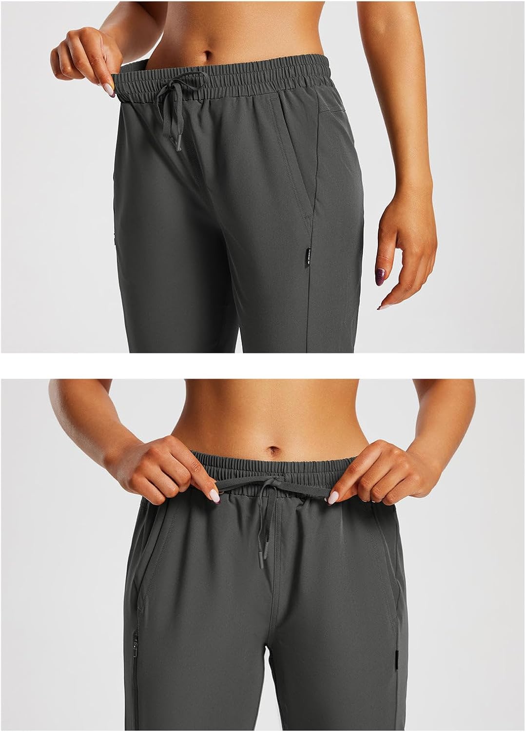 baleaf 15"/17" Hiking Shorts for Women Bermuda Long Shorts with Zipper Pockets Quick Dry, Lightweight for Travel Outdoor