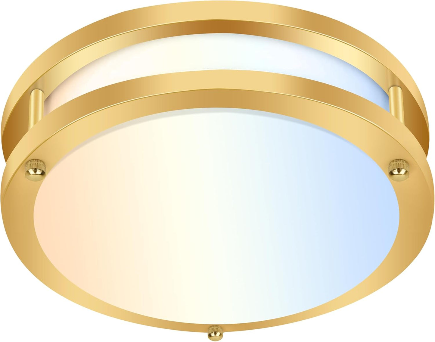 hykolity 13 inch Flush Mount LED Ceiling Light Fixture, 2700K/3000K/3500K/4000K/5000K Adjustable Ceiling Lights, Gold Saturn Dimmable Lighting for Hallway Bathroom or Kitchen ETL Listed 1Pack