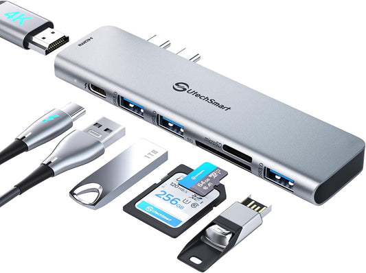 USB C Hub Adapter MacBook,UtechSmart 7 in 2 Multiport Adapter
