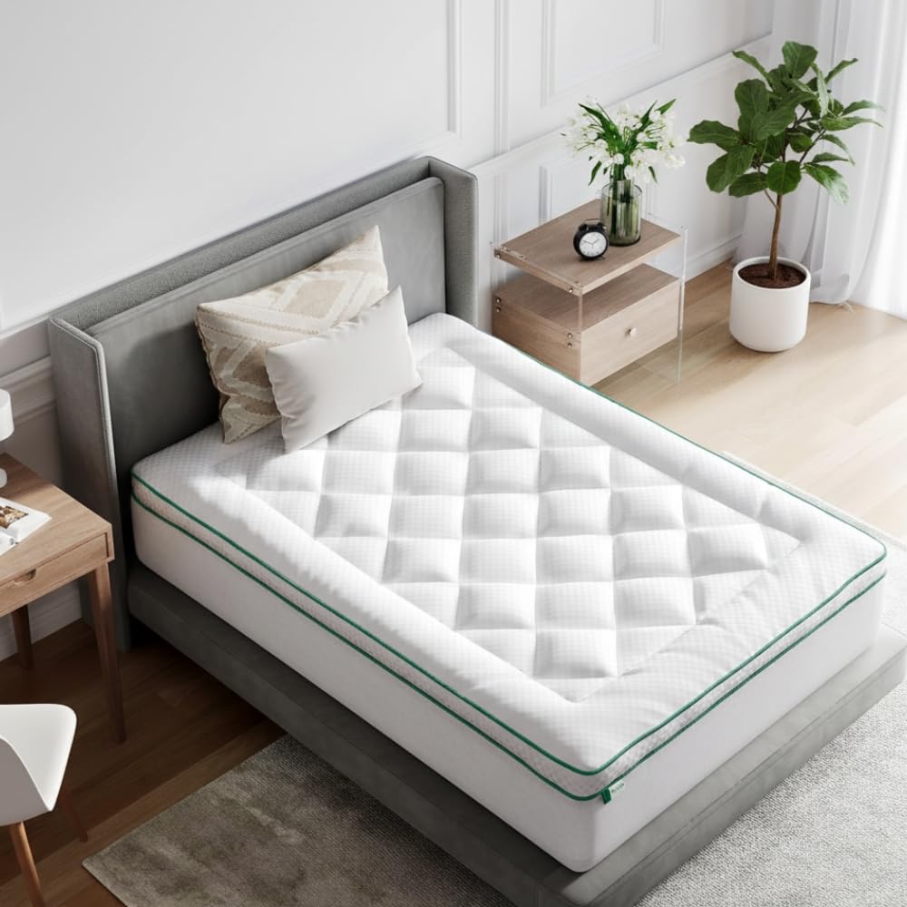 Novilla Twin Mattress Topper, Extra Thick Pillow Top Mattress Pad, Down Alternative Fill Breathable Cover, 8-21" Deep Pocket Soft Bed Topper for Back Pain Relief