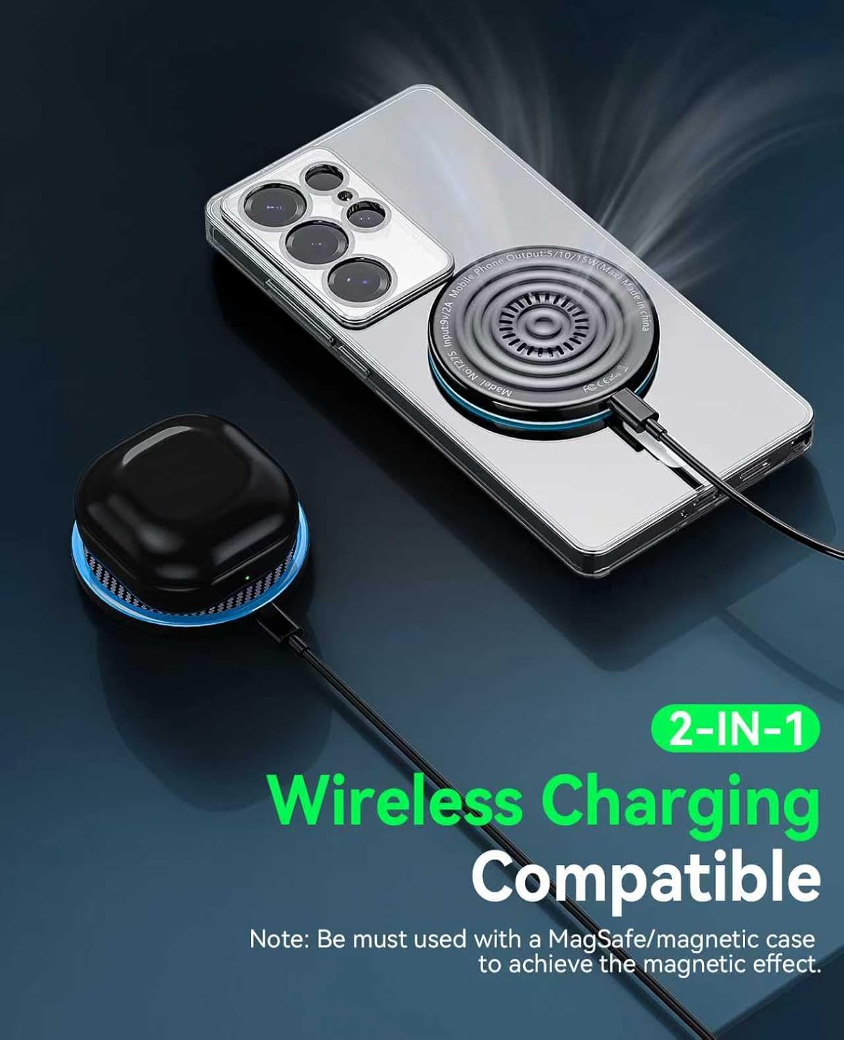 Wireless Charger for Samsung 2Pack 6FT 15W Samsung Magnetic Wireless Charger Fast Charging Pad for Samsung Galaxy S26/S25 Ultra/S24/S23/S22/S21/Z Google Pixel 9 8a 7a 8 7Pro (Strong Magnet Technology)