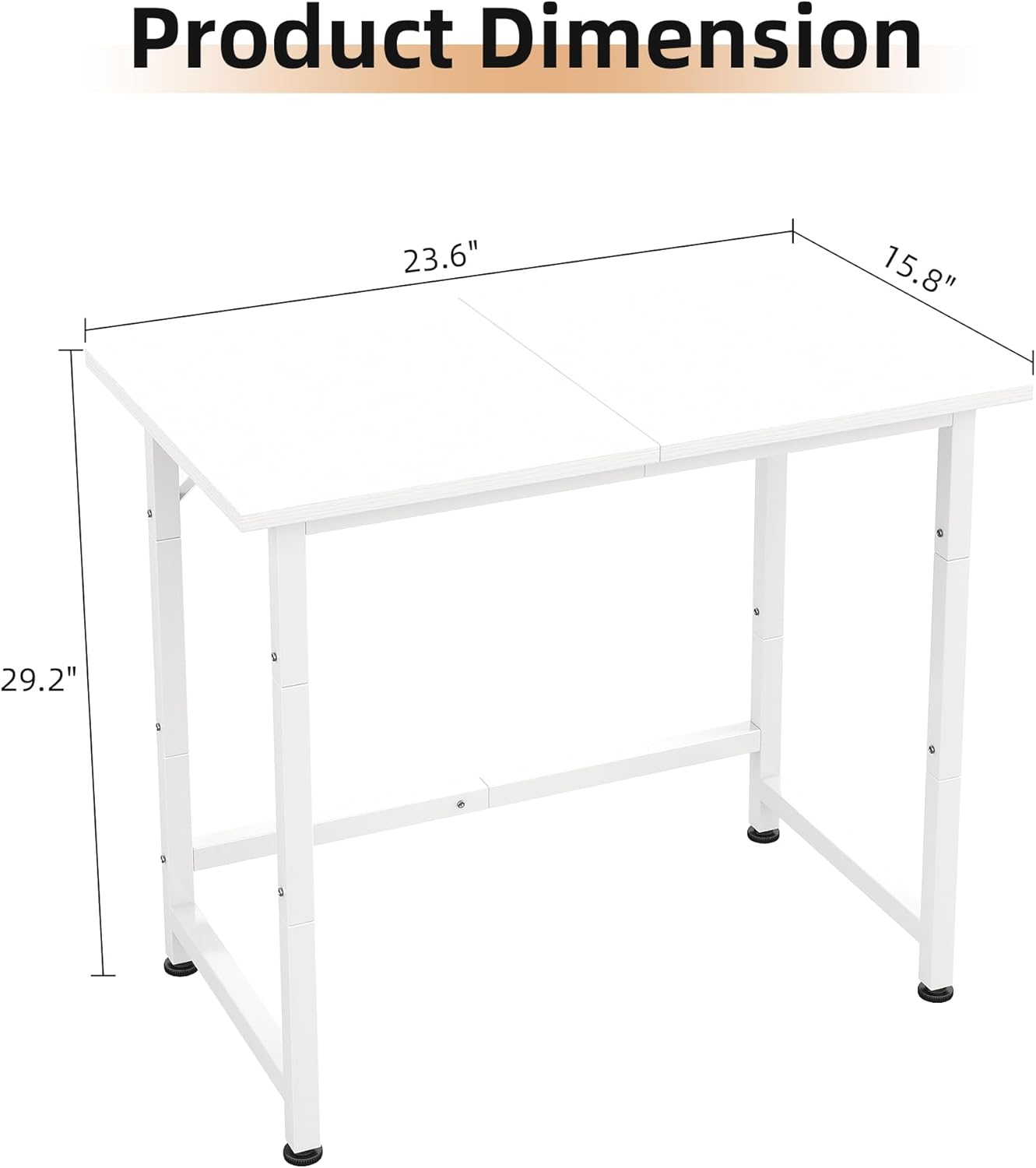 COTUBLR Small Desk, 24 Inch Small Computer Desk for Spaces, Compact Tiny Mini Simple Desk Table for Bedroom Home Office Writing Work Study Kids Student Teacher, Bonus Mousepad, White