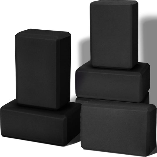 Wettarn 6 Pack Yoga Blocks 9 x 6 x 4 Inch EVA Foam, Lightweight