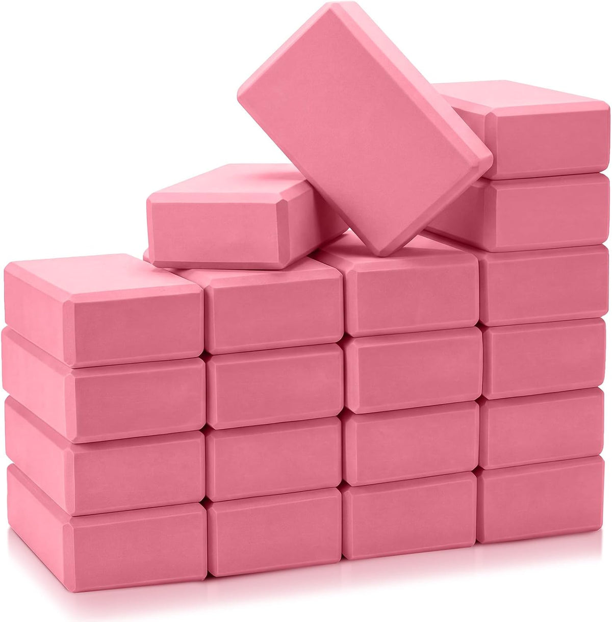 Honoson 20 Pcs Yoga Blocks Bulk 9''x6''x3'' High Density EVA Foam Blocks for Exercise Pilates Meditation, Lightweight Non-slip Surface, Improve Strength Balance Flexibility