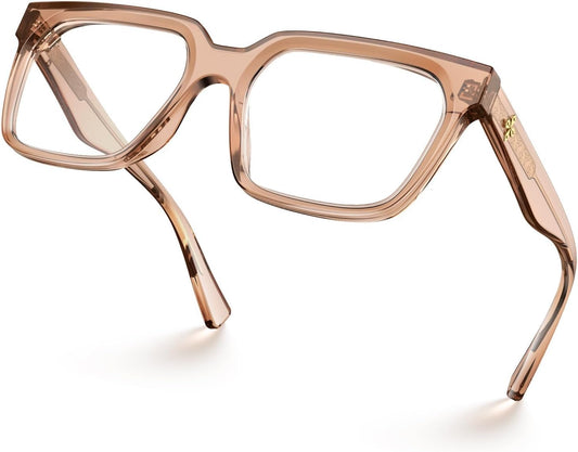 VISOONE Chunky Rectangle Oversized Blue Light Blocking Computer Glasses