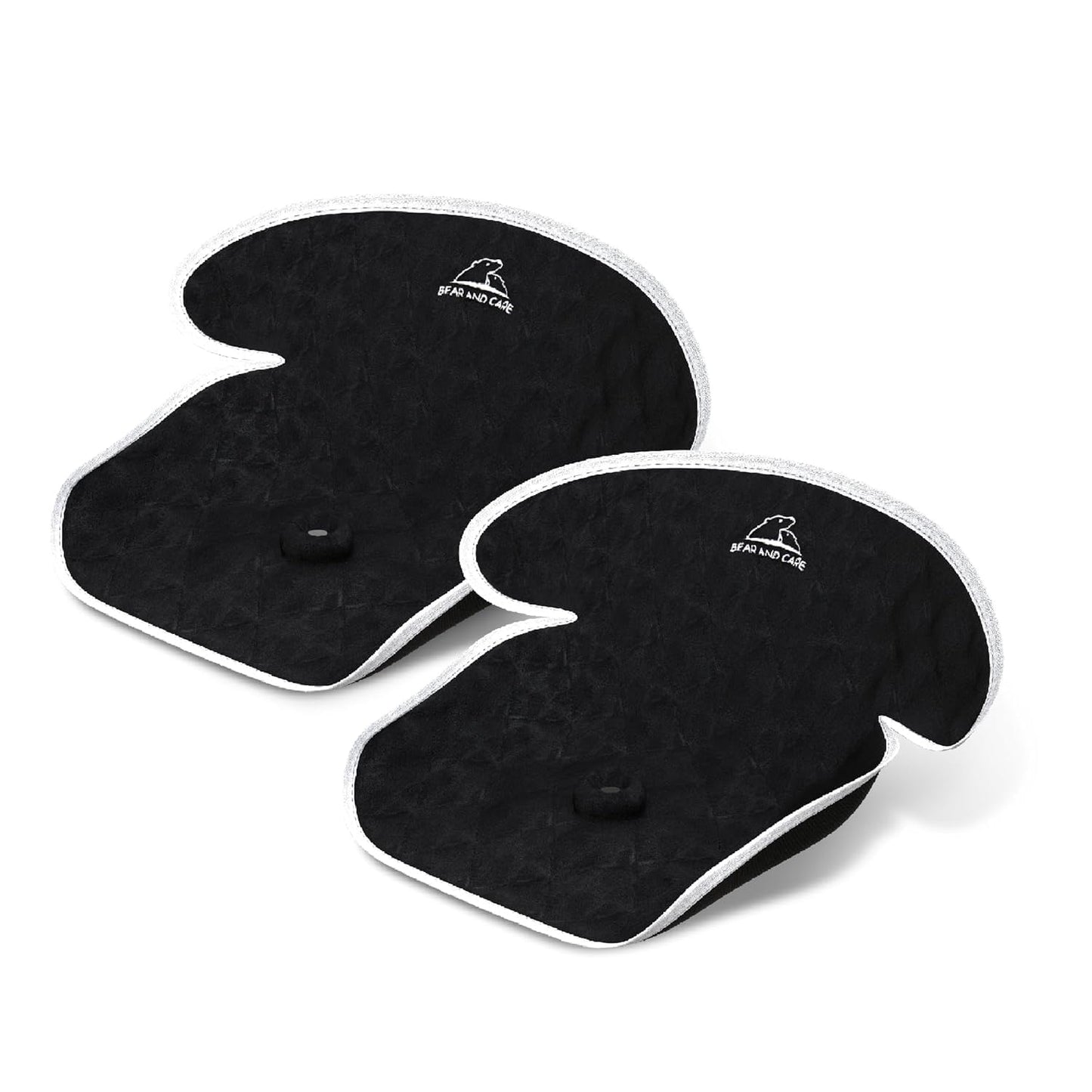 Bear and Care - Piddle Pads - Strollers, Bouncers & Car Seat Pad, Waterproof & Machine-Washable Cover on Car Potty for Toddler Toilet Training (Black, Pack of 2)