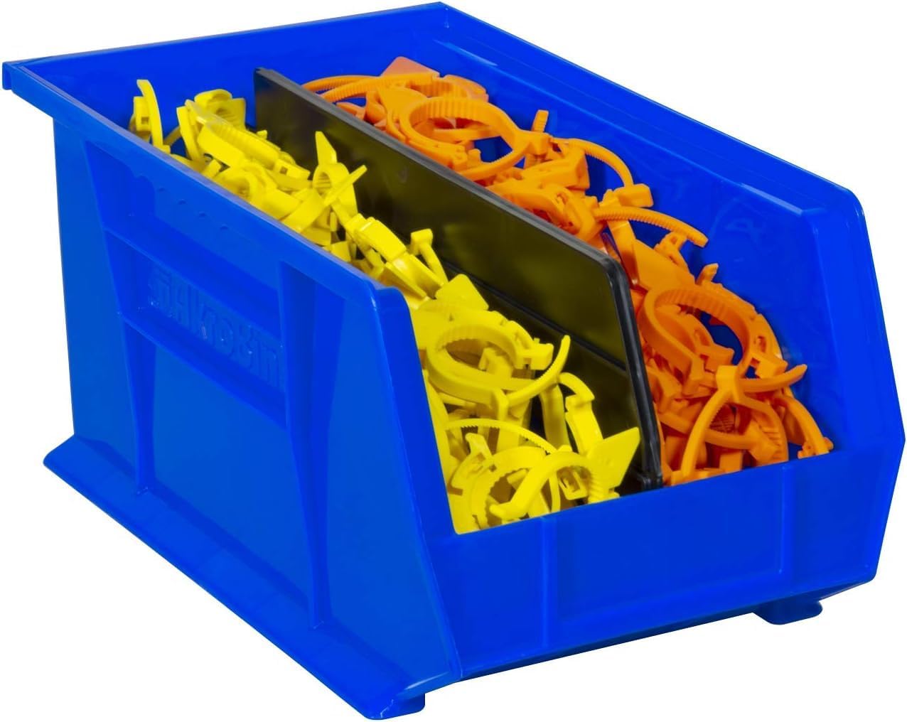 Akro-Mils 30240 AkroBins Plastic Storage Bins, 15"x8"x7", Blue, 12-Pack | Space-Saving Stackable Bins for Garage, Pantry, Craft Organization