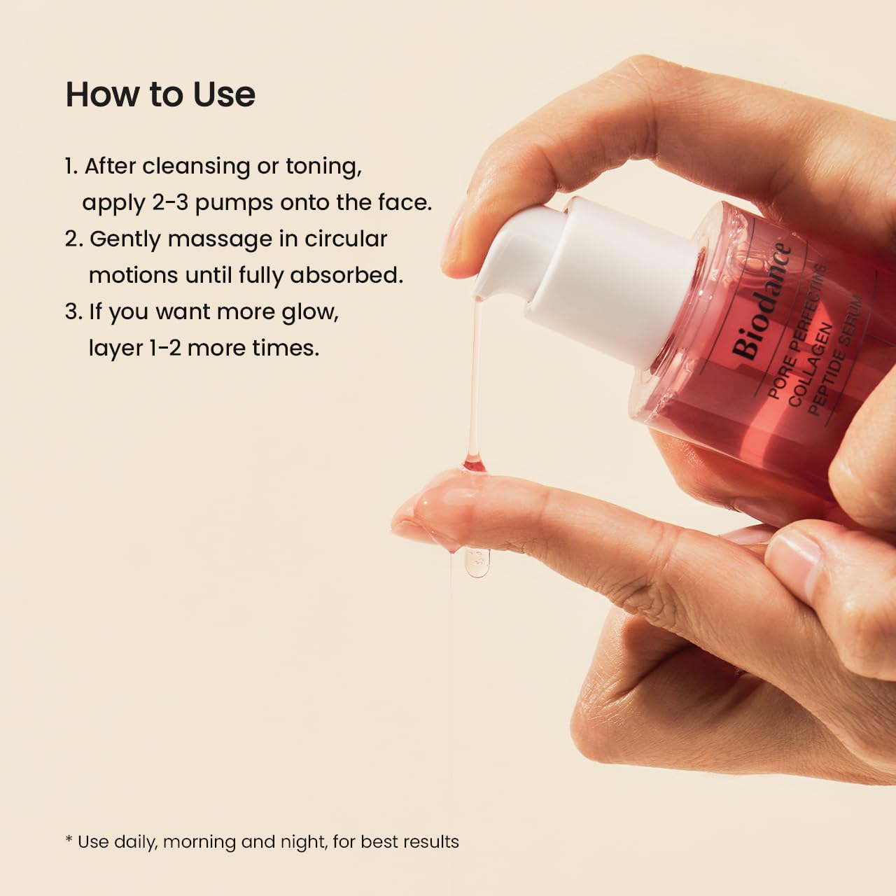 BIODANCE Pore Perfecting Collagen Peptide Serum, Skin Firming & Radiance, Plumping, Pore Care, Makeup Prep Serum for All Skin Types, Korean Skin Care, Self Care Gifts for Women | 1.01 fl.oz
