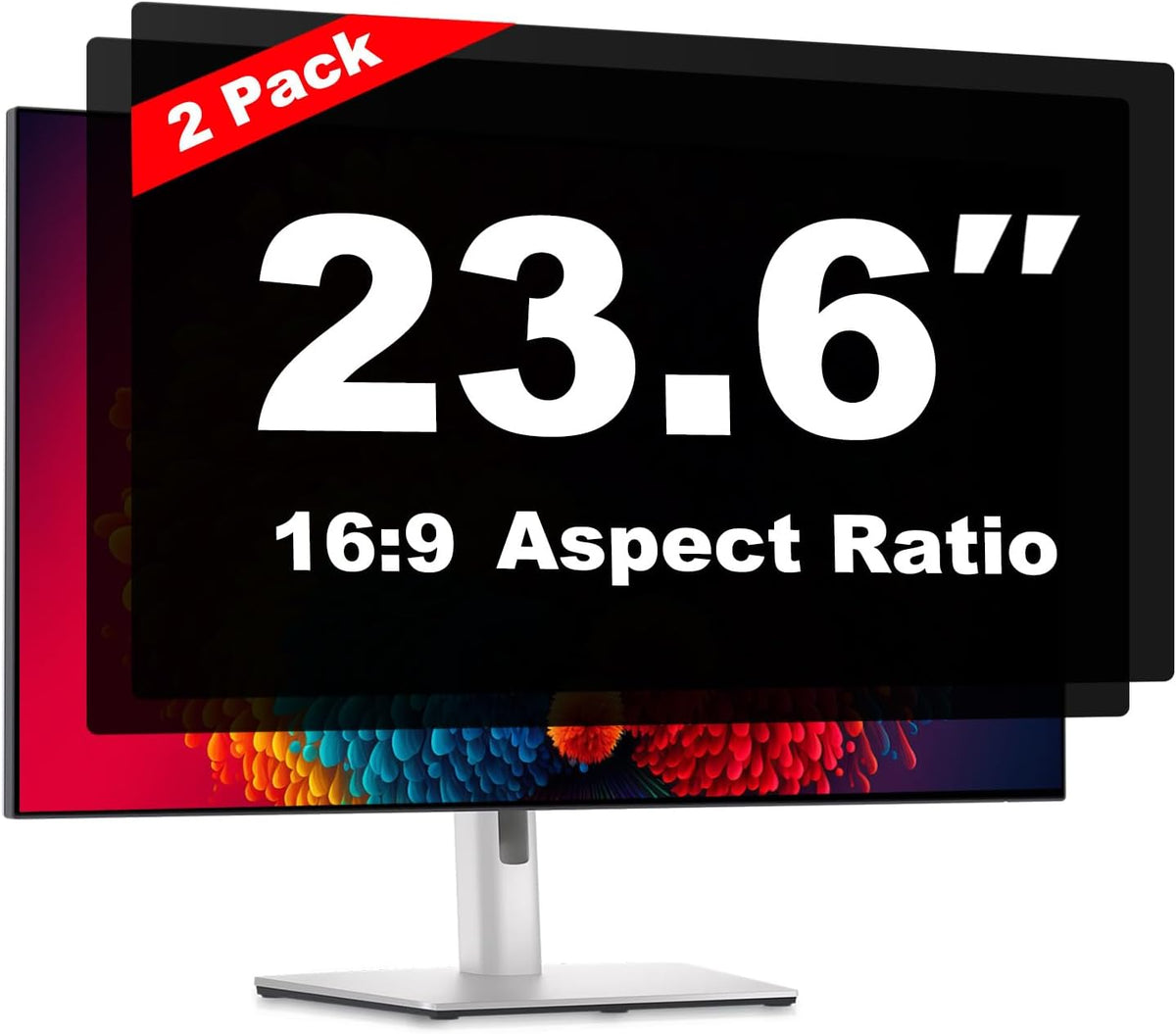 23.8 Inch Computer Privacy Screen Shield 2 Pack for 16:9 Widescreen Desktop