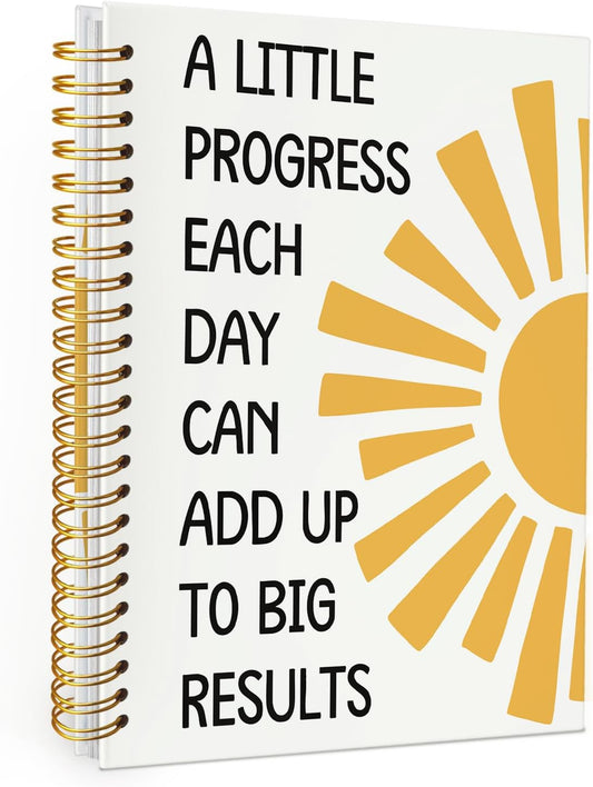 Wheatwin Positive Affirmations Notebook Journal, Motivational Inspirational Office Notebooks for Note Taking Work, Hardcover Spiral Notebook Gifts for Student Kids Teen 5.5x8.3