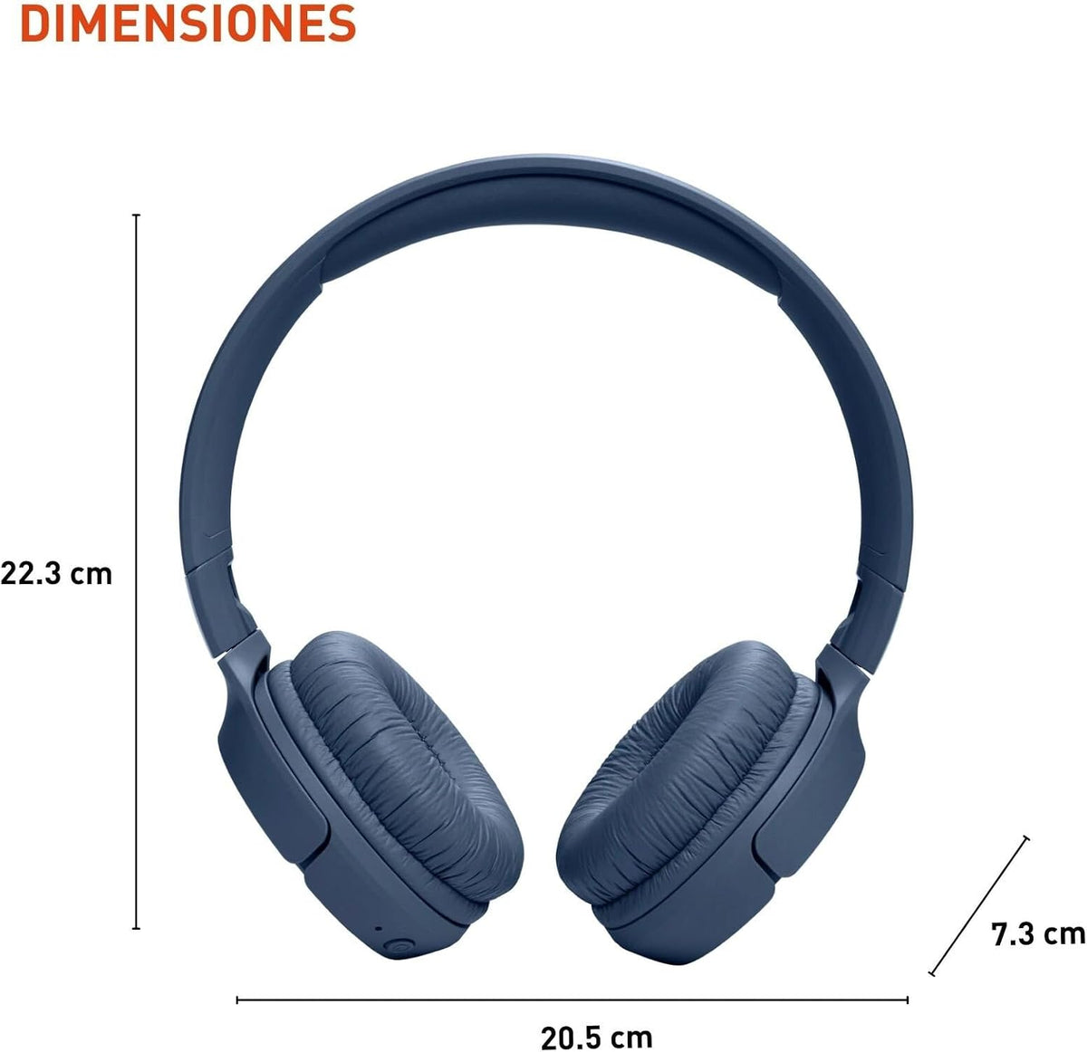 JBL Tune 520BT - Wireless On-Ear Headphones - Blue