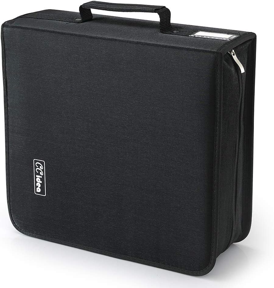 CCidea CD Case DVD Case Storage Holder-264 Capacity,Media Binder, CD Wallet, Disc Booklet, L11.4 x W 6.4 x H3.5 INCH (Black)