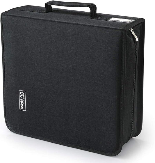CCidea CD Case DVD Case Storage Holder-264 Capacity,Media Binder, CD Wallet, Disc Booklet, L11.4 x W 6.4 x H3.5 INCH (Black)
