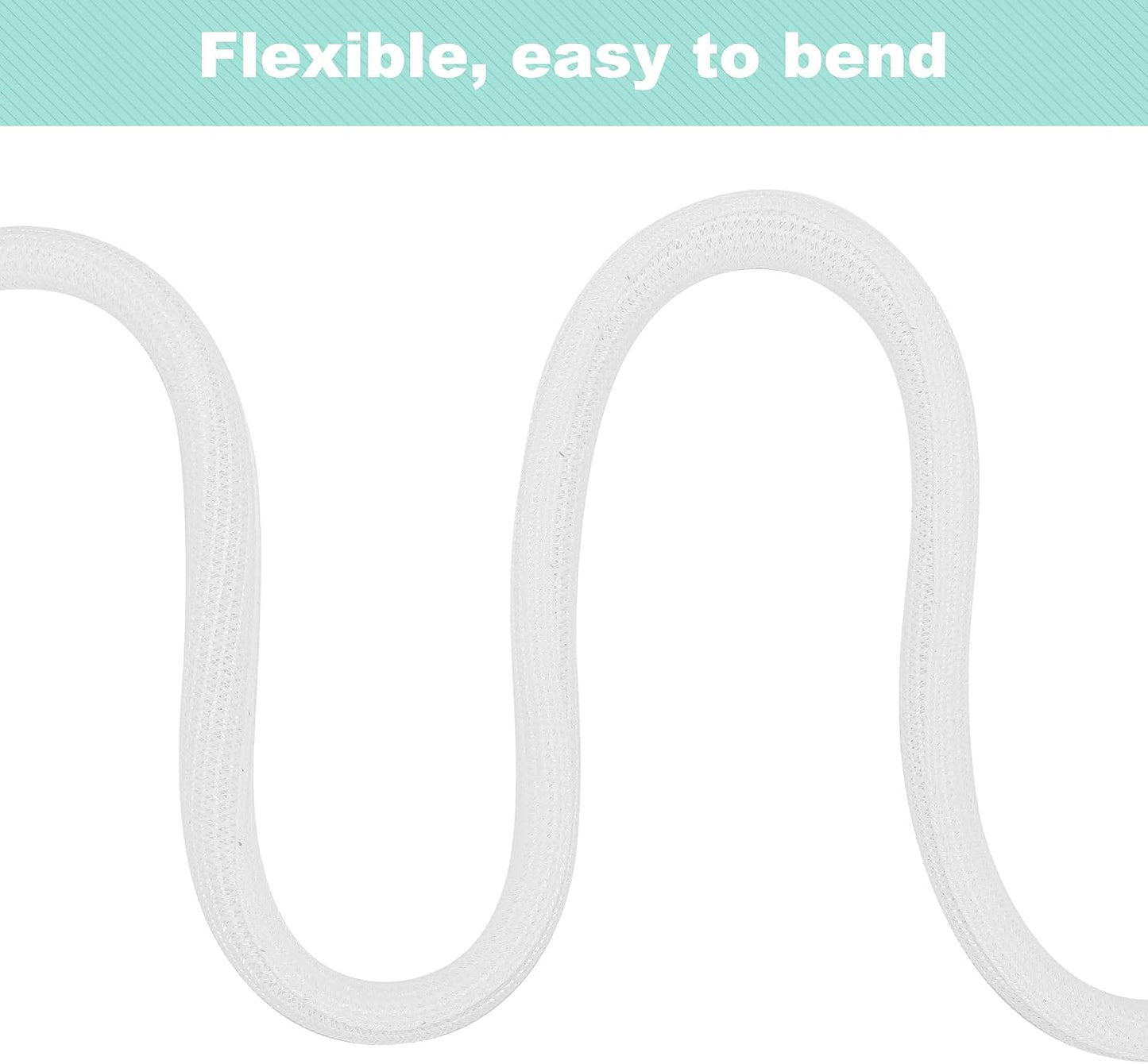 Split Wire Loom 1/2 Inch 25ft, Braided Cable Sleeve for Cable Management, Cord Protector for Pets, TV, Desk & Automotive, White