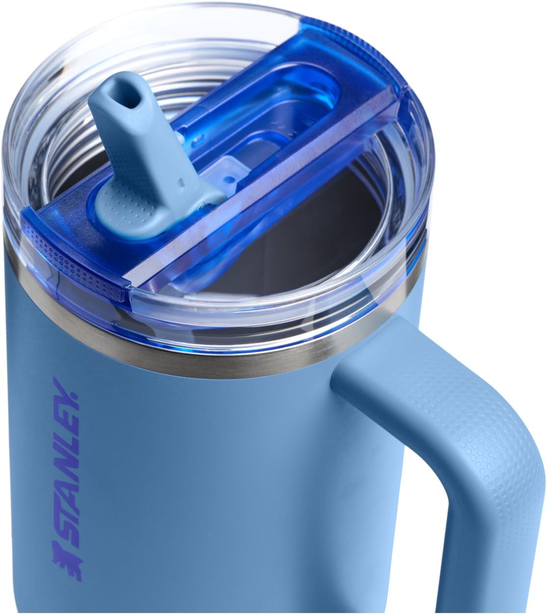 STANLEY Quencher ProTour Flip Straw Tumbler with Leakproof Lid 40 oz | Built-In Straw & Handle | Cupholder Compatible for Travel | Insulated Stainless Steel Cup | BPA-Free | Blue Sky