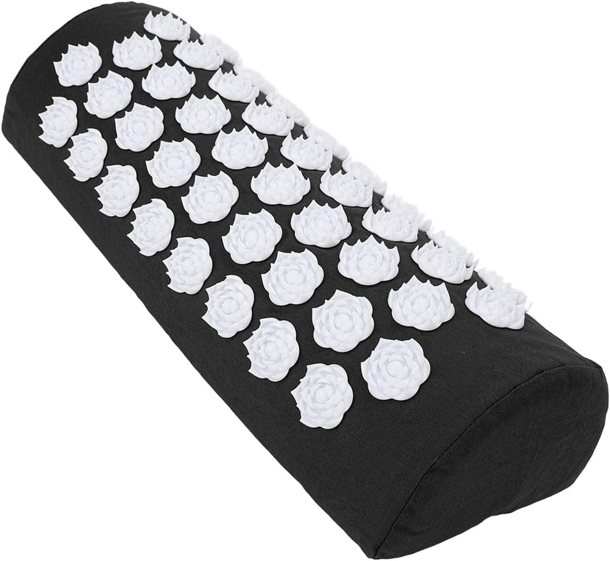 Acupressure Pillow for Neck, Acupressure Massage Pillow, Floral Stimulation Design ABS and Cotton Material Great Yoga Meditation(Black)