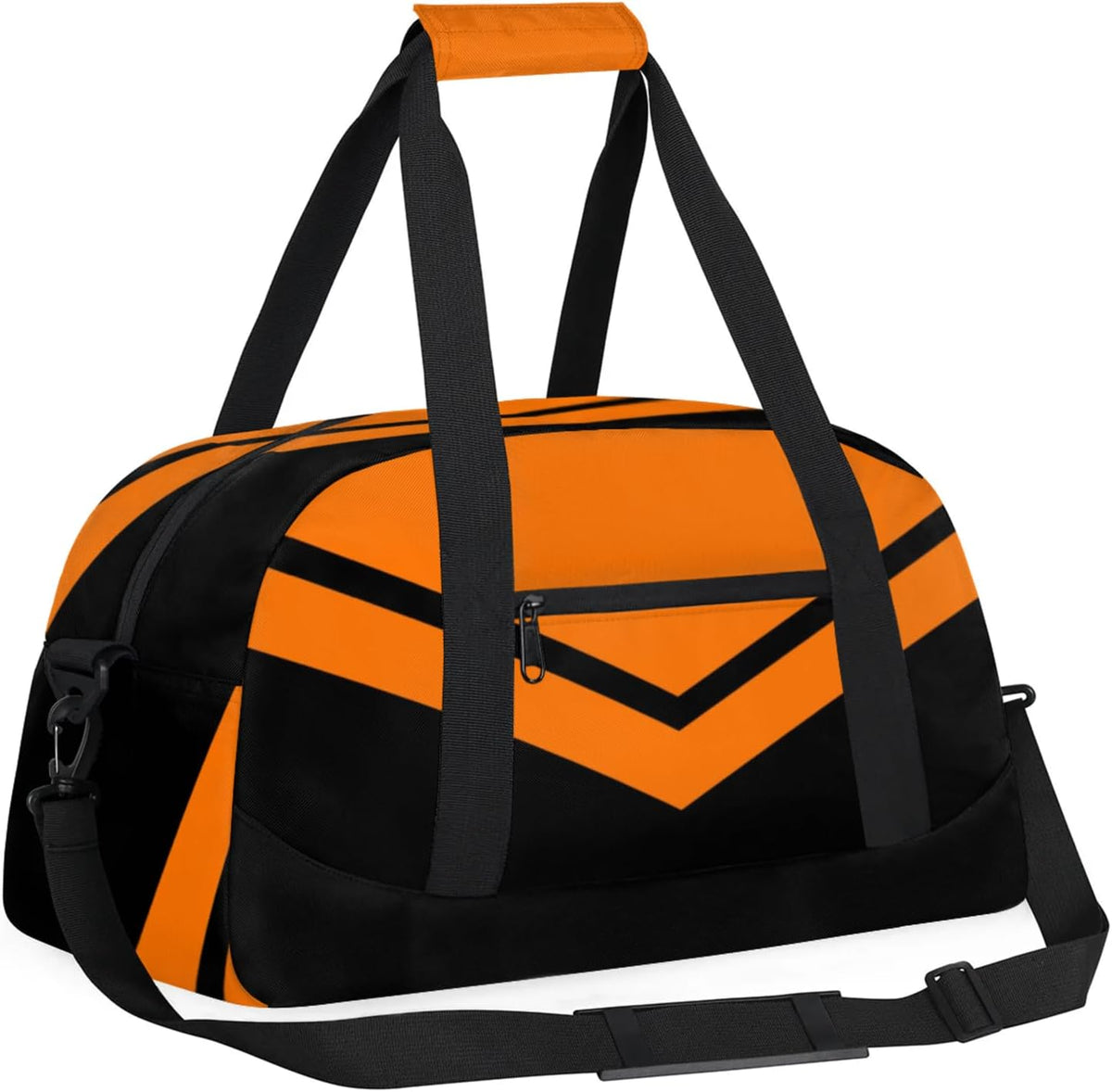 Sports Duffle Bags Orange Travel Duffle Bag Waterproof Gym Weekender Overnight Carry On Bag for Dance, Yoga