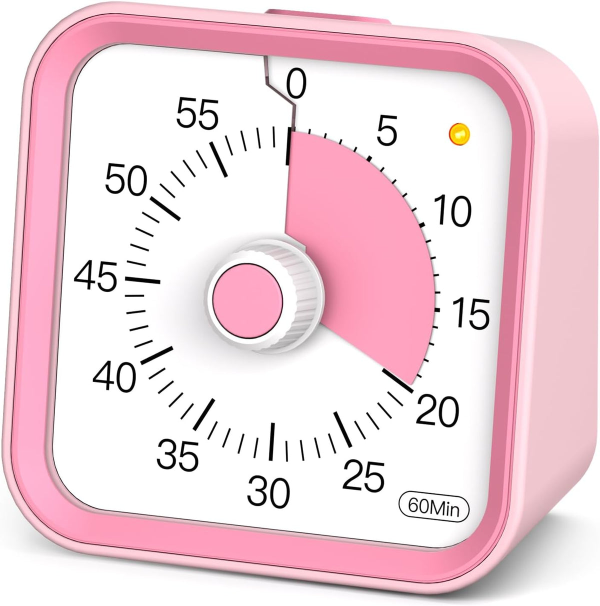 Visual Timer for Kids, Rainbow Timer with Pause Function, Yellow