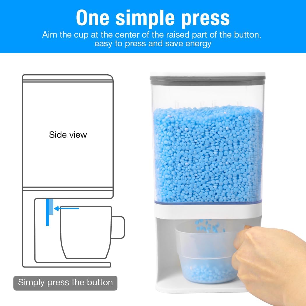 Conworld Laundry Beads Dispenser, Wall-Mounted Laundry Detergent Dispenser for Laundry Room Organization, Suitable for Rice, Laundry Scent Booster Beads