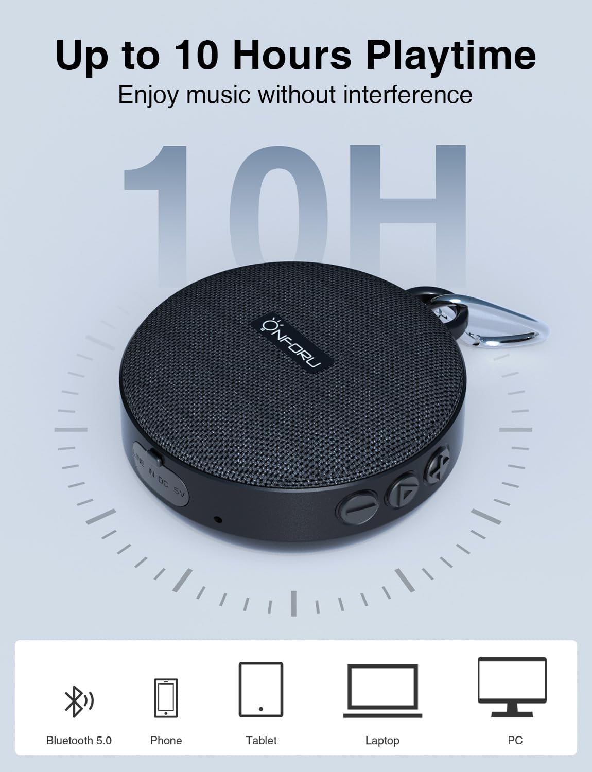 Onforu Portable Bluetooth Speaker for Bike, IP65 Waterproof Mini Outdoor Shower Travel Speakers, Bike Accessories Wireless Bicycle Speaker with Loud Sound for Riding, Ideal Gift