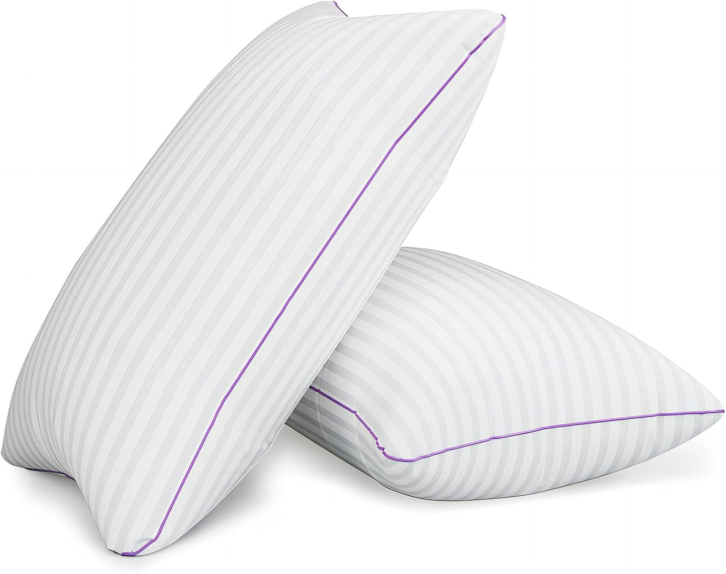 VAINOC Pillows King Size Set of 2,Breathable Hotel Collection Bed Pillows for Sleeping Medium Soft Down Alternative Microfiber Filled,20 x 36 Inches