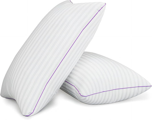 VAINOC Pillows King Size Set of 2,Breathable Hotel Collection Bed Pillows for Sleeping Medium Soft Down Alternative Microfiber Filled,20 x 36 Inches