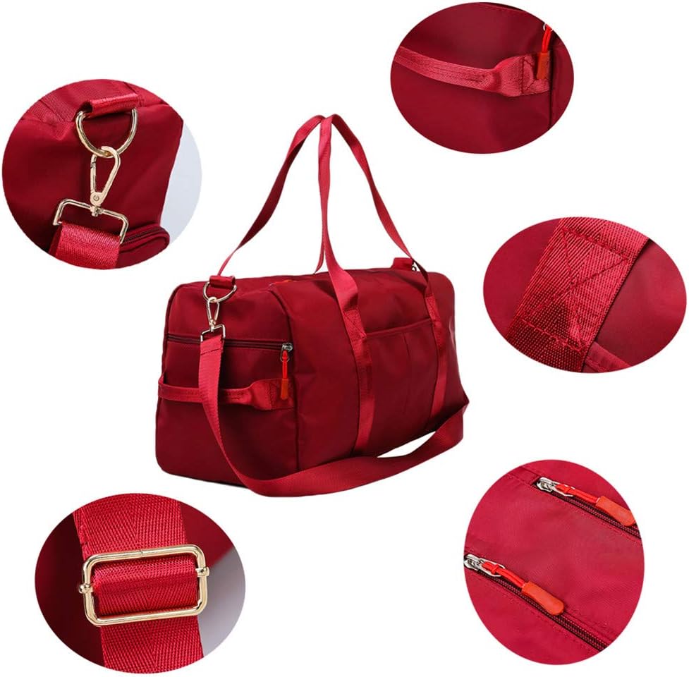 Sports Gym Bag for Women or Men Travel Duffel Bag with Wet Pocket and Shoes Compartment for Training Swim Yoga(Purple)