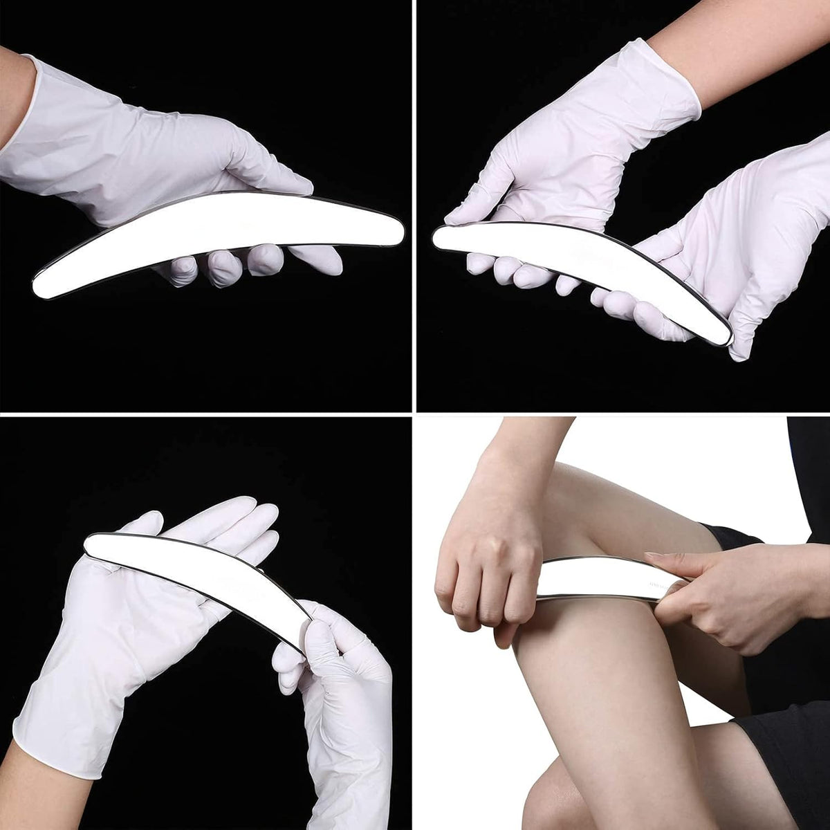 4 in 1 Muscle Scraper Tool Set,Stainless Steel Gua Sha Massage Tools, Professional Physical Therapy Instruments with Storage Case