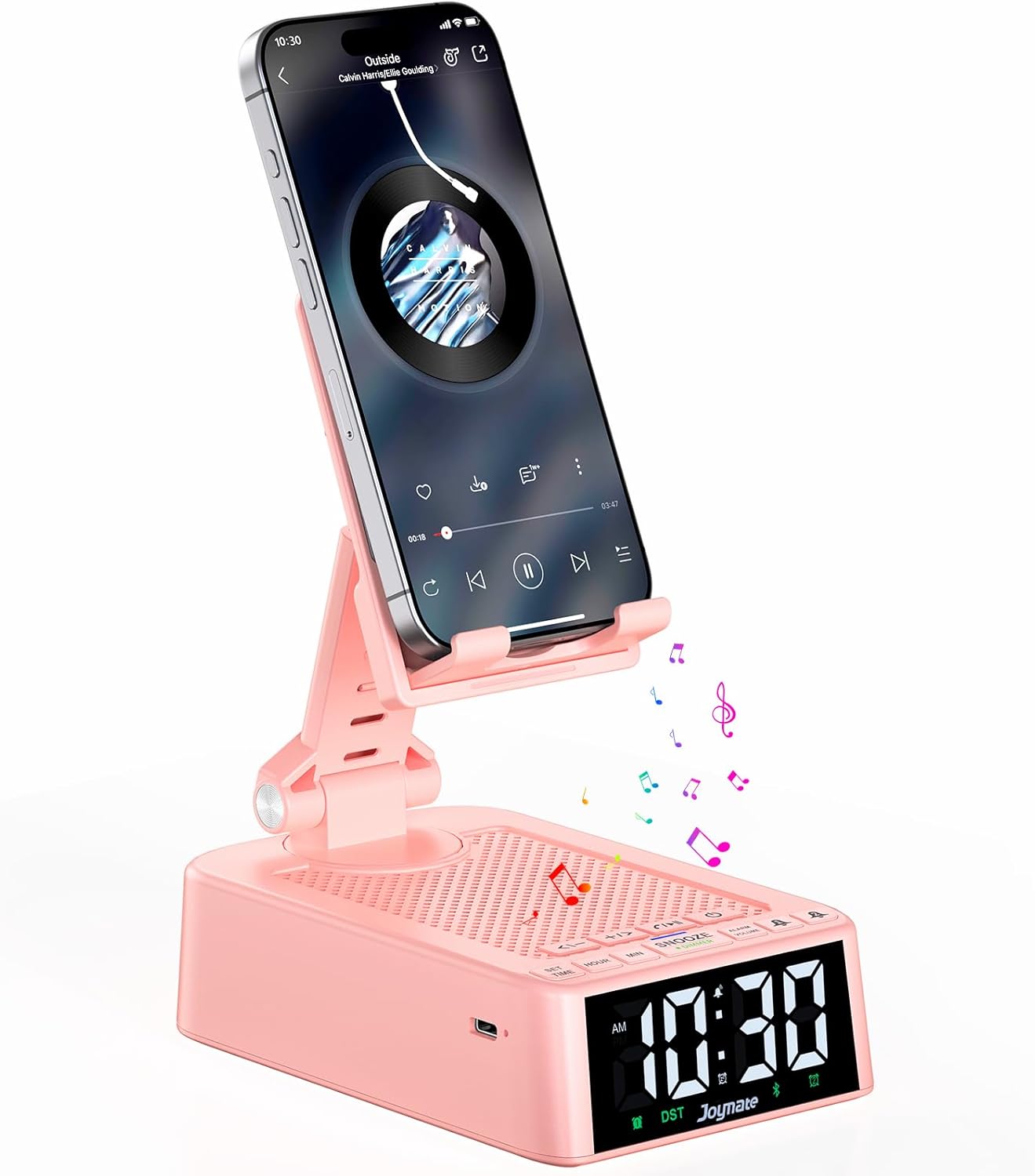 Gifts for Men and Women, Phone Stand with Bluetooth Speaker and 360° Rotable Angle Adjustable Phone Holder for Desk with HD Subwoofer Sound Fits Phones,Tablet, Birthday Gifts for Boys/Girls (Black)