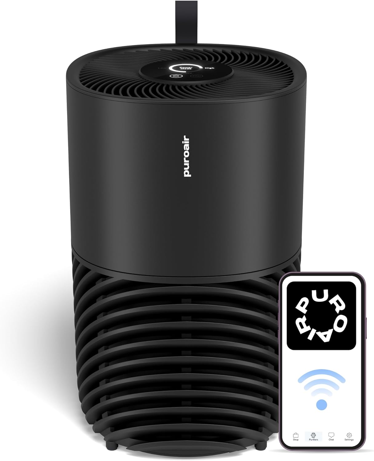PuroAir 130i Smart Air Purifiers for Home Pets Allergies - HEPA + CarbonTech Filter up to 500X Stronger - Cleans Air Fast - Quiet Sleep Mode, Small Room Air Purifiers for Bedroom, Baby, Office, Dorm