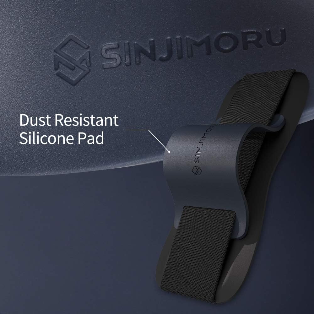 Sinjimoru Phone Grip with Silicone Band – Comfortable One-Hand Holder & Kickstand for Smartphones, Tablets, and eReaders for iPhone, Android, and Kindle Sinji Grip Silicone Midnight Blue
