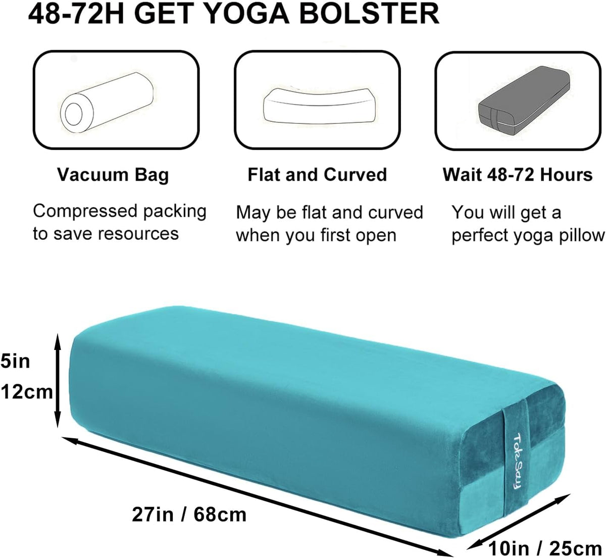 Rectangular Yoga Bolster Pillow for Restorative Yoga