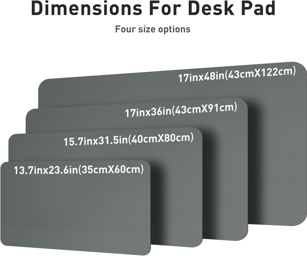 Aothia Leather Desk Pad Protector, Office Desk Mat, Large Mouse Pad, Non-Slip PU Leather Desk Blotter, Laptop Desk Pad, Waterproof Desk Writing Pad for Office and Home (Jungle Green, 31.5" x 15.7")