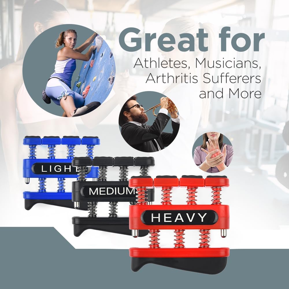 Logest Finger Strengthener - Finger Exerciser for Forearm and Hand Strengthener - Hand Grip Workout Equipment for Musician, Rock Climbing and Therapy
