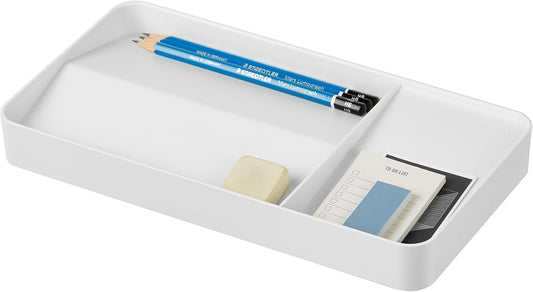 BLUE GINKGO Desk Organizer Tray, White, Made in Korea