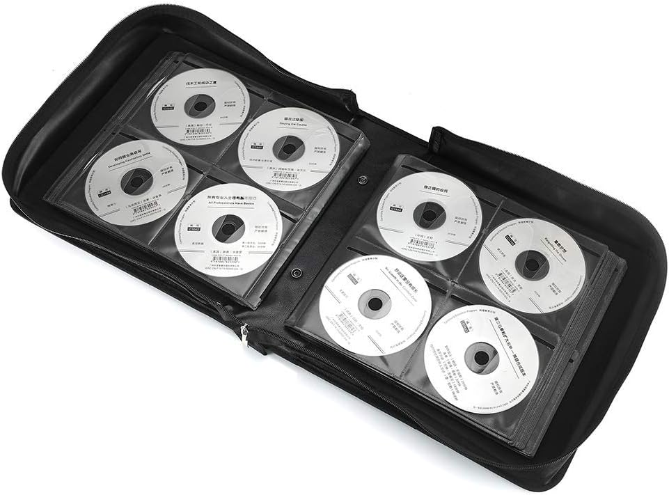 CCidea CD Case DVD Case Storage Holder-264 Capacity,Media Binder, CD Wallet, Disc Booklet, L11.4 x W 6.4 x H3.5 INCH (Black)
